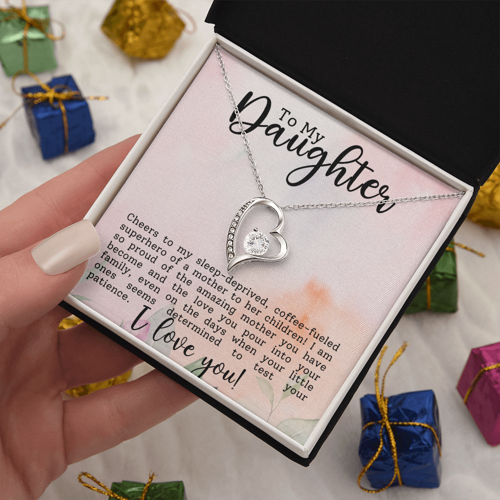 CARDWELRYJewelryTo My Daughter, I am So Proud Of The... Forever Love CardWelry Necklace