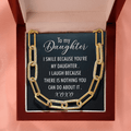 CardWelry To My Daughter. I smile Because You're My Daughter, Forever Linked Necklace Jewelry