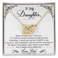 CARDWELRYJewelryTo My Daughter, I'm Always Right Here In Your Heart - Interlocking Hearts Necklace