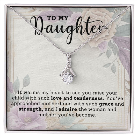 CARDWELRYJewelryTo My Daughter, It Warms My Heart Alluring Beauty CardWelry Gift