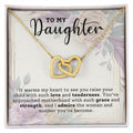 CARDWELRYJewelryTo My Daughter, It Warms My Heart Inter Locking Heart CardWelry Gift