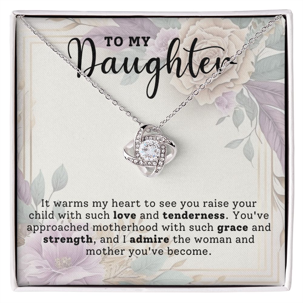 CARDWELRYJewelryTo My Daughter, It Warms My Heart Love Knot CardWelry Gift