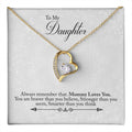 CARDWELRYJewelryTo My Daughter Love Necklace Gift from Mom - Always Remember Mommy Loves You. Necklace for Daughter Gift from Mommy V2