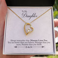 CARDWELRYJewelryTo My Daughter Love Necklace Gift from Mom - Always Remember Mommy Loves You. Necklace for Daughter Gift from Mommy V2