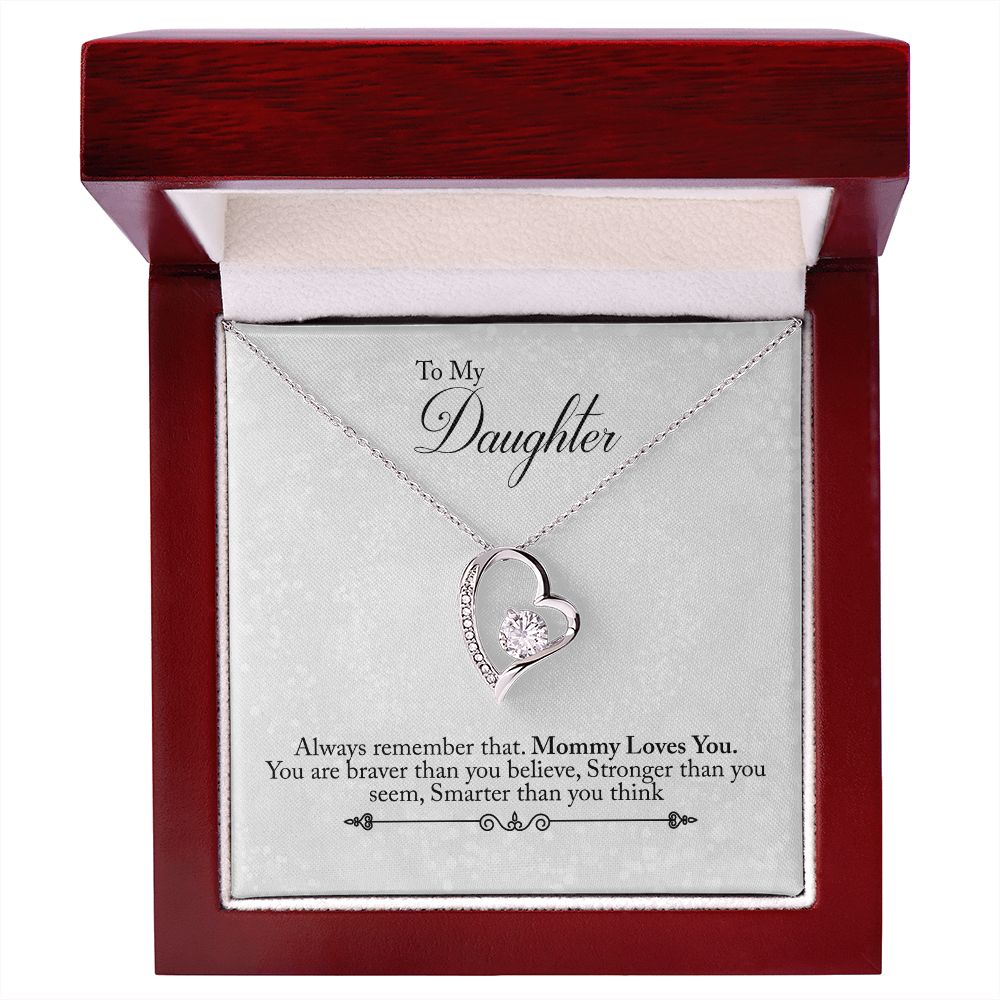 CARDWELRYJewelryTo My Daughter Love Necklace Gift from Mom - Always Remember Mommy Loves You. Necklace for Daughter Gift from Mommy V2