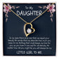 CARDWELRYJewelryTo My Daughter, You Will Always be my Little Girl White Gold Forever Love Necklace