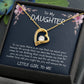 CARDWELRYJewelryTo My Daughter, You Will Always be my Little Girl White Gold Forever Love Necklace