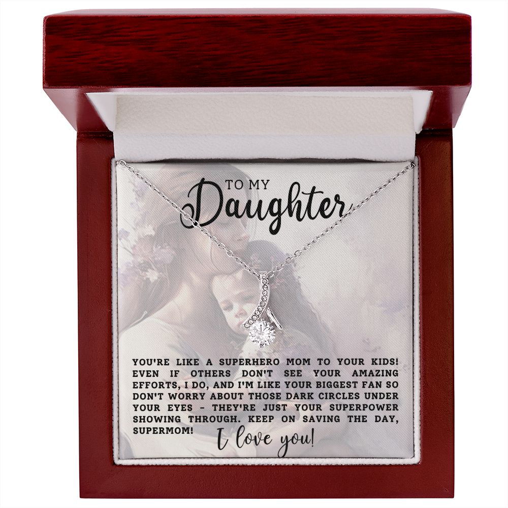 CARDWELRYJewelryTo My Daughter, You're Like A Superhero Alluring Beauty CardWelry Gift