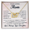 CARDWELRYJewelryTo My Loving Mom, For All The Time I Forgtot to Thank You Inter Locking Heart CardWelry Gift