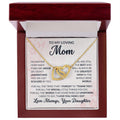 CARDWELRYJewelryTo My Loving Mom, For All The Time I Forgtot to Thank You Inter Locking Heart CardWelry Gift