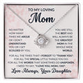 CARDWELRYJewelryTo My Loving Mom, For All The Time I Forgtot to Thank You Love Knot CardWelry Gift