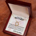 CARDWELRYJewelryTo My Loving Mother, White Gold Forever Love CardWelry Necklace