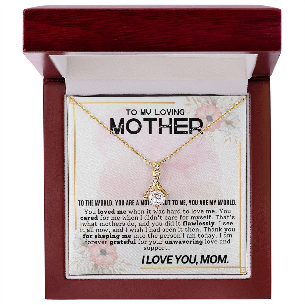 CARDWELRYJewelryTo My Loving Mother, You Are My World Alluring Beauty CardWelry Gift