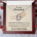 CARDWELRYJewelryTo My Mommy, Love, Baby Bump, Mom To Be Forever Love CardWelry Necklace