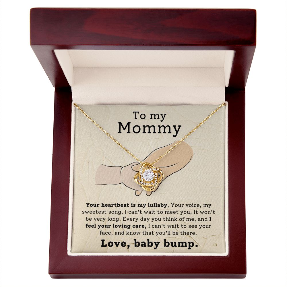 CARDWELRYJewelryTo My Mommy, Your Heartbeat Is My Lullaby Love Knot CardWelry Gift