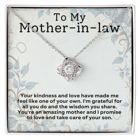 CARDWELRYJewelryTo My Mother-In-Law, for your Kindness and Love Love Knot CardWelry Gift