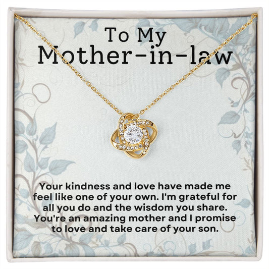 CARDWELRYJewelryTo My Mother-In-Law, for your Kindness and Love Love Knot CardWelry Gift