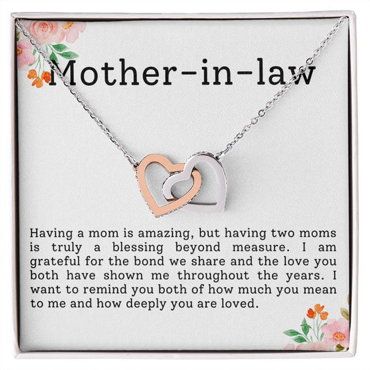 CARDWELRYJewelryTo My Mother-In-Law, I am Greateful Inter Locking Heart CardWelry Gift