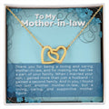 CARDWELRYJewelryTo My Mother-In-Law, thank you for being Inter Locking Heart CardWelry Gift