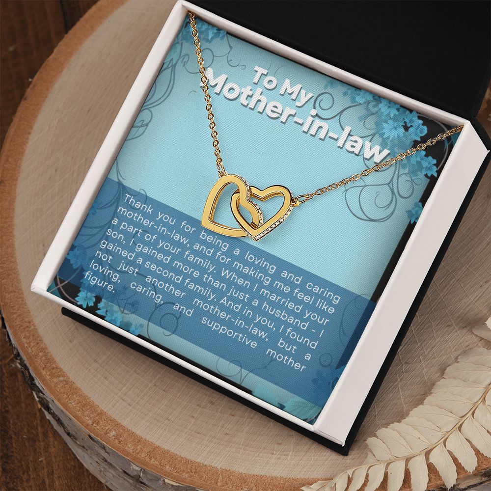 CARDWELRYJewelryTo My Mother-In-Law, thank you for being Inter Locking Heart CardWelry Gift