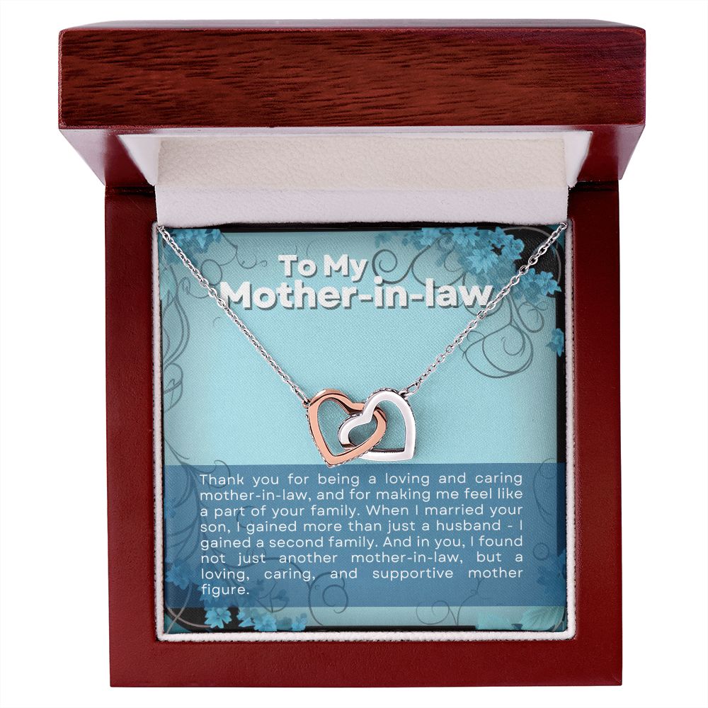 CARDWELRYJewelryTo My Mother-In-Law, thank you for being Inter Locking Heart CardWelry Gift