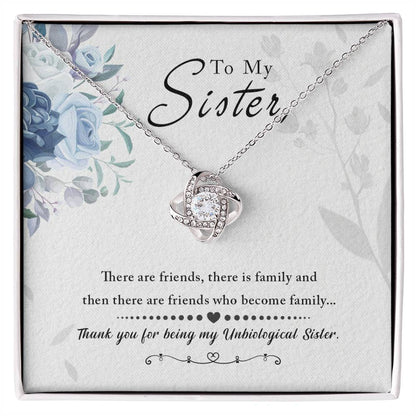 CARDWELRYJewelryTo My Sister, Thank You For Everything Love Knot Necklace Gift