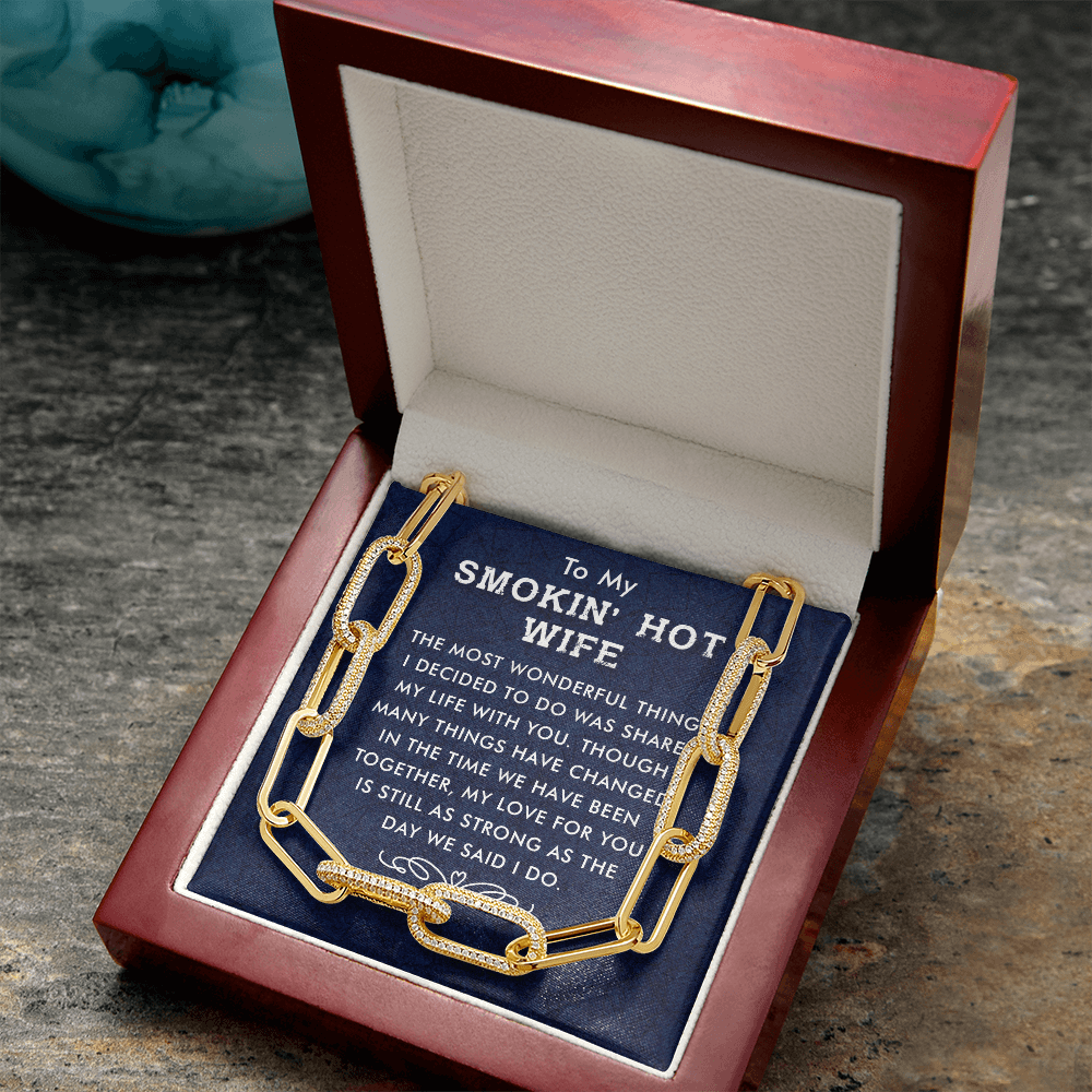 CardWelry To my Smokin' Hot Wife Forever Linked Necklace Jewelry