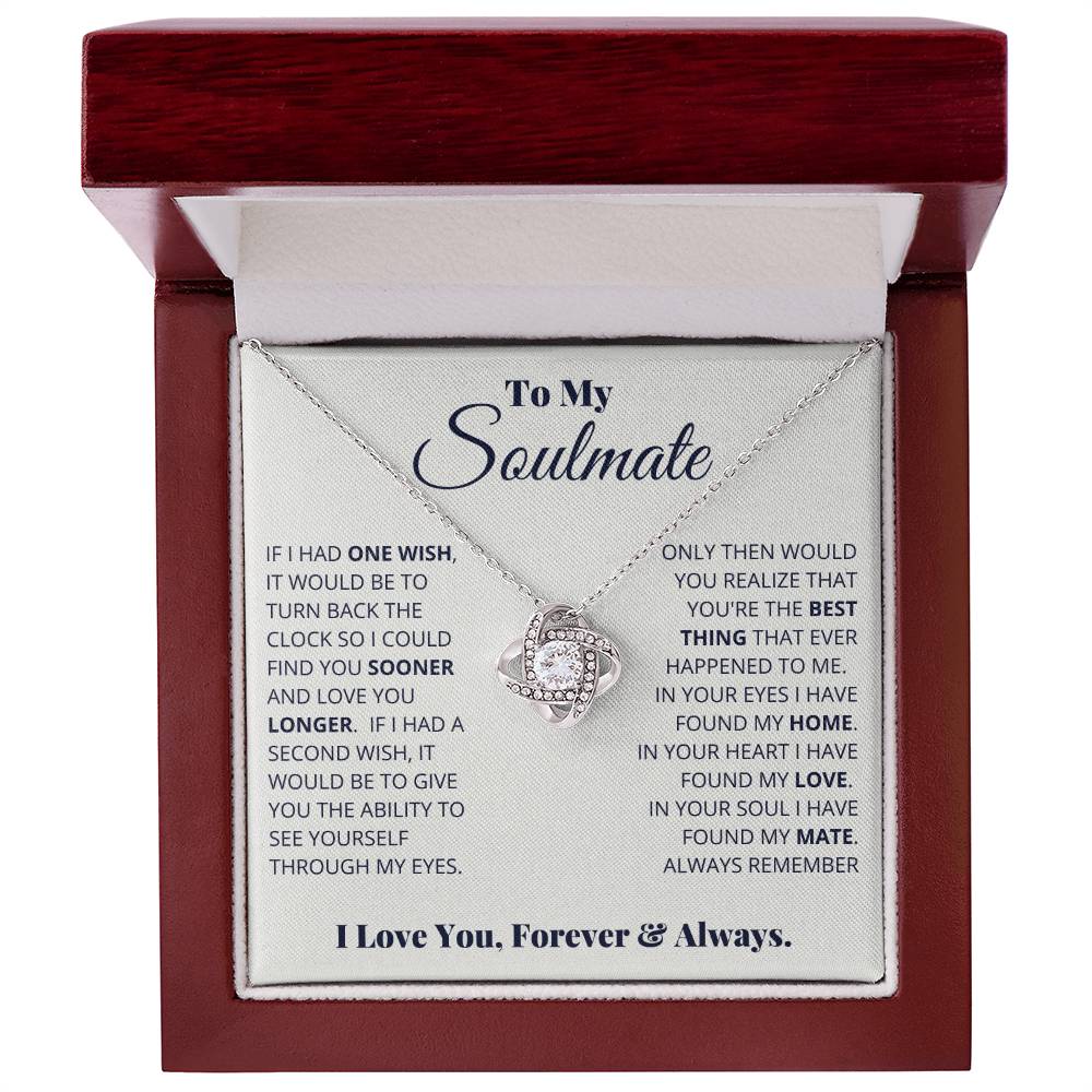 CARDWELRYJewelryTo My Soulmate, I Love You, Forever Always Love Knot CNecklace Gift