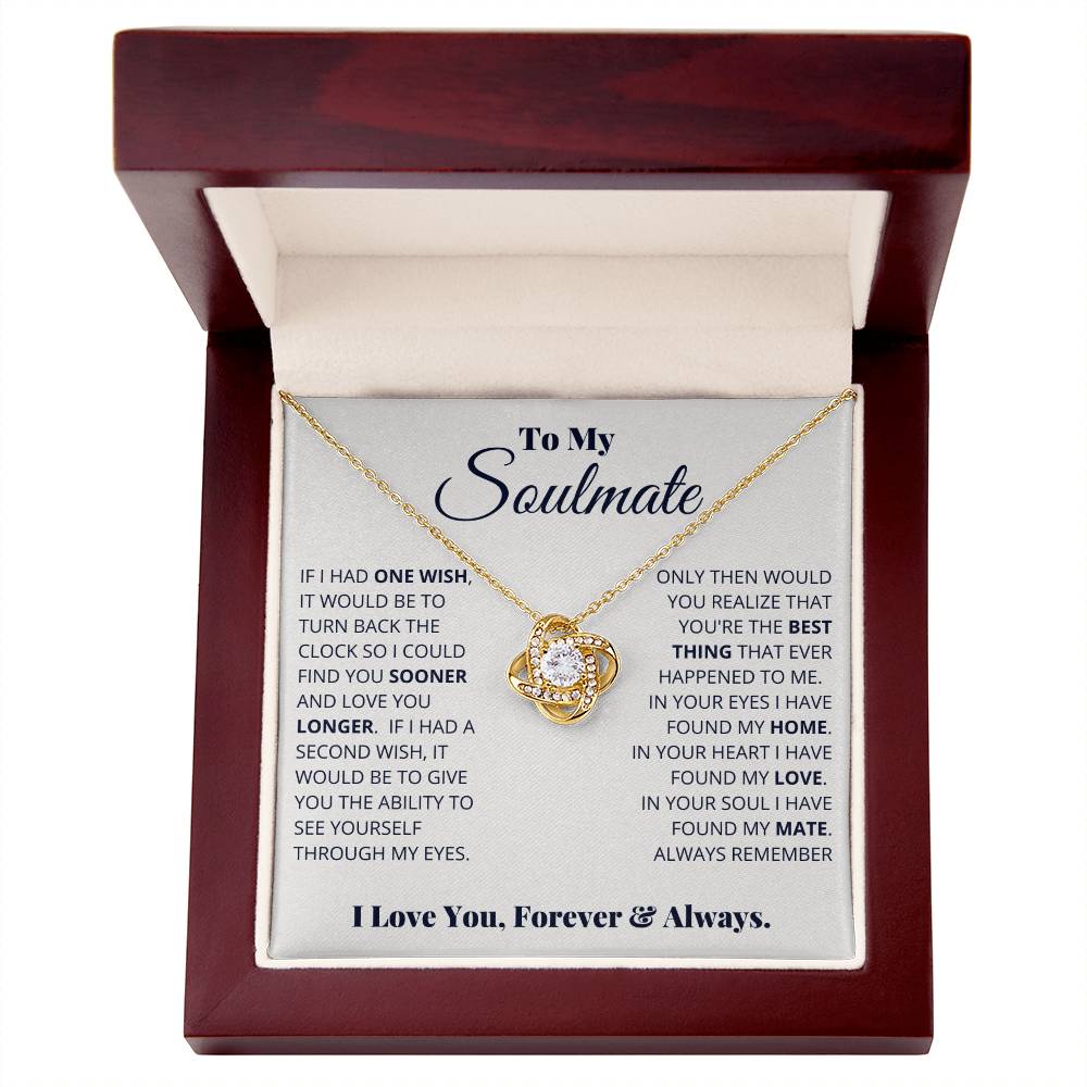 CARDWELRYJewelryTo My Soulmate, I Love You, Forever Always Love Knot CNecklace Gift