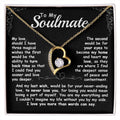 CardWelry To My Soulmate, Should I Have Three Magical Wishes Forever Love Necklace Gift for her Jewelry 18k Yellow Gold Finish Standard Box