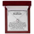 CardWelry To My Soulmate, Love Knot Necklace, When I look into your eyes Jewelry