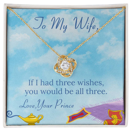 CARDWELRYJewelryTo My Wife, If I had three Wishes Love Knot CardWelry Gift