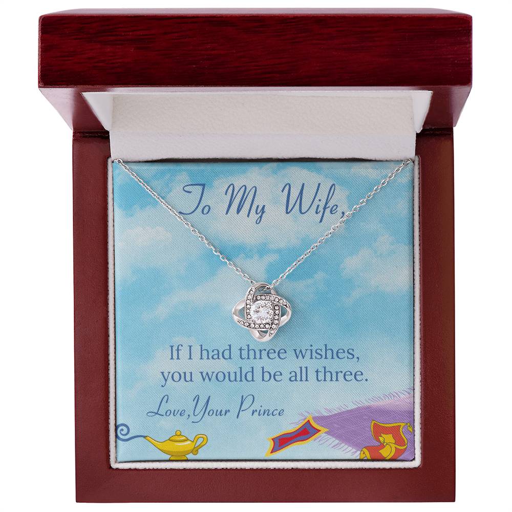 CARDWELRYJewelryTo My Wife, If I had three Wishes Love Knot CardWelry Gift