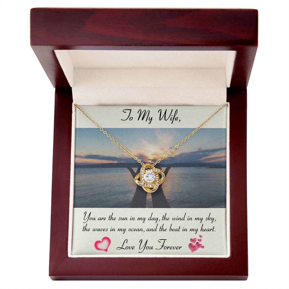 CARDWELRYJewelryTo My Wife, You are the sun in my day Love Knot CardWelry Gift