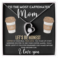 CARDWELRYJewelryTo The Most Caffeinated Mom, White Gold Forever Love CardWelry Necklace