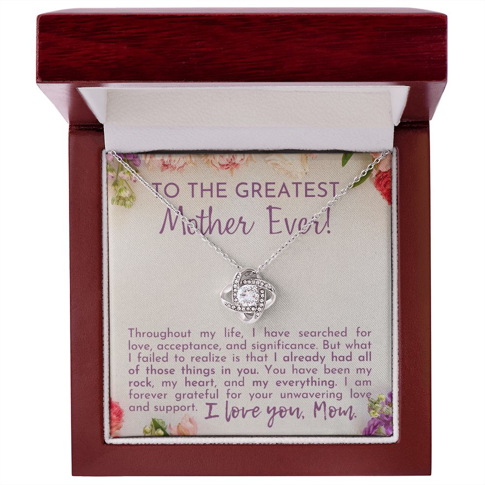 CARDWELRYJewelryTo The Most Greatest Mom Ever Love Knot CardWelry Gift