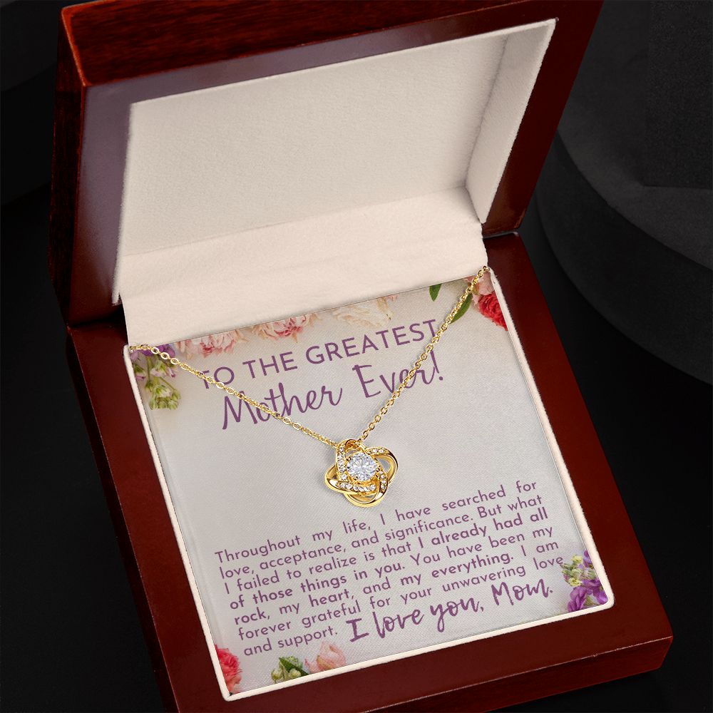 CARDWELRYJewelryTo The Most Greatest Mom Ever Love Knot CardWelry Gift