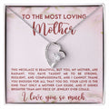 CARDWELRYJewelryTo The Most Loving Mother, White Gold Forever Love CardWelry Necklace