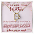 CARDWELRYJewelryTo The Most Loving Mother, White Gold Forever Love CardWelry Necklace