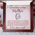 CARDWELRYJewelryTo The Most Loving Mother, White Gold Forever Love CardWelry Necklace