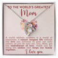 CARDWELRYJewelryTo The Words Greatest Mom, White Gold Forever Love CardWelry Necklace