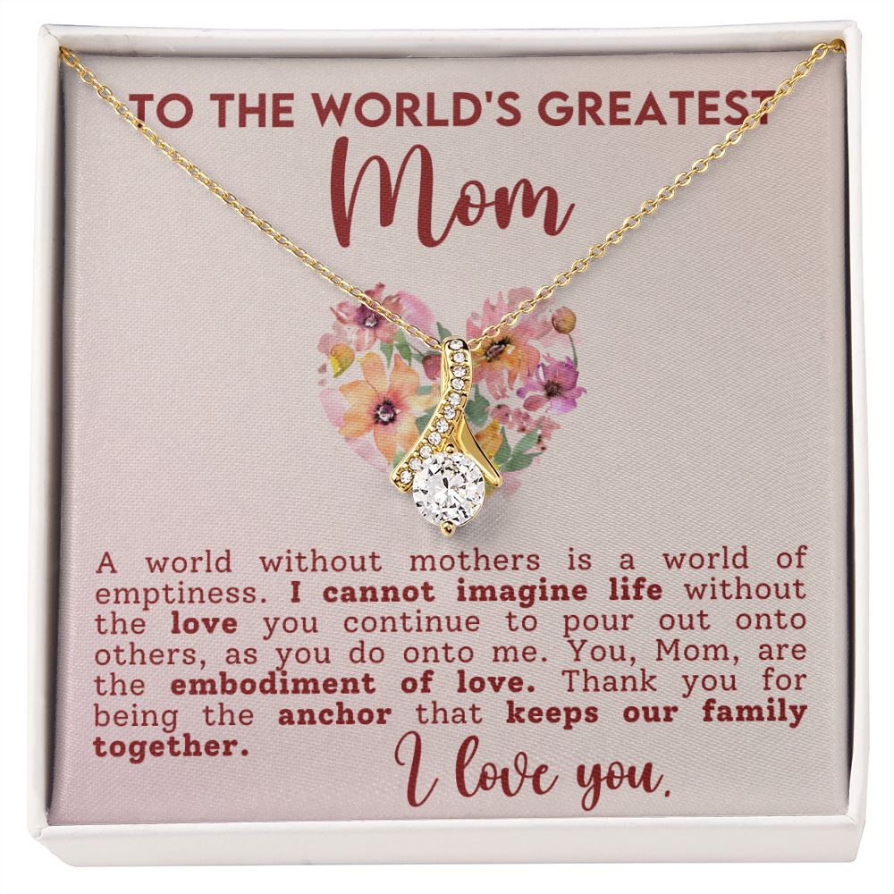 CARDWELRYJewelryTo The World's Greatest Mom Alluring Beauty CardWelry Gift