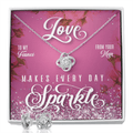 CardWelry Valentines Gifts To Fiancé, Love Make Everyday Sparkle, Gorgeous Earing and Necklace Gift Set for Fiancé Jewelry