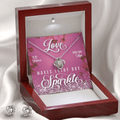 CardWelry Valentines Gifts To Fiancé, Love Make Everyday Sparkle, Gorgeous Earing and Necklace Gift Set for Fiancé Jewelry