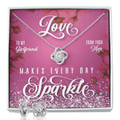 CardWelry Valentines Gifts To Girlfriend, Love Make Everyday Sparkle, Gorgeous Earing and Necklace Gift Set for Girlfriend Jewelry